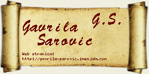 Gavrila Šarović vizit kartica